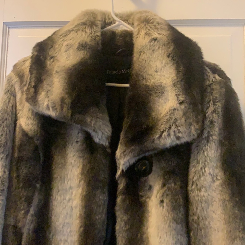 Pamela McCoy chinchilla replica fur coat